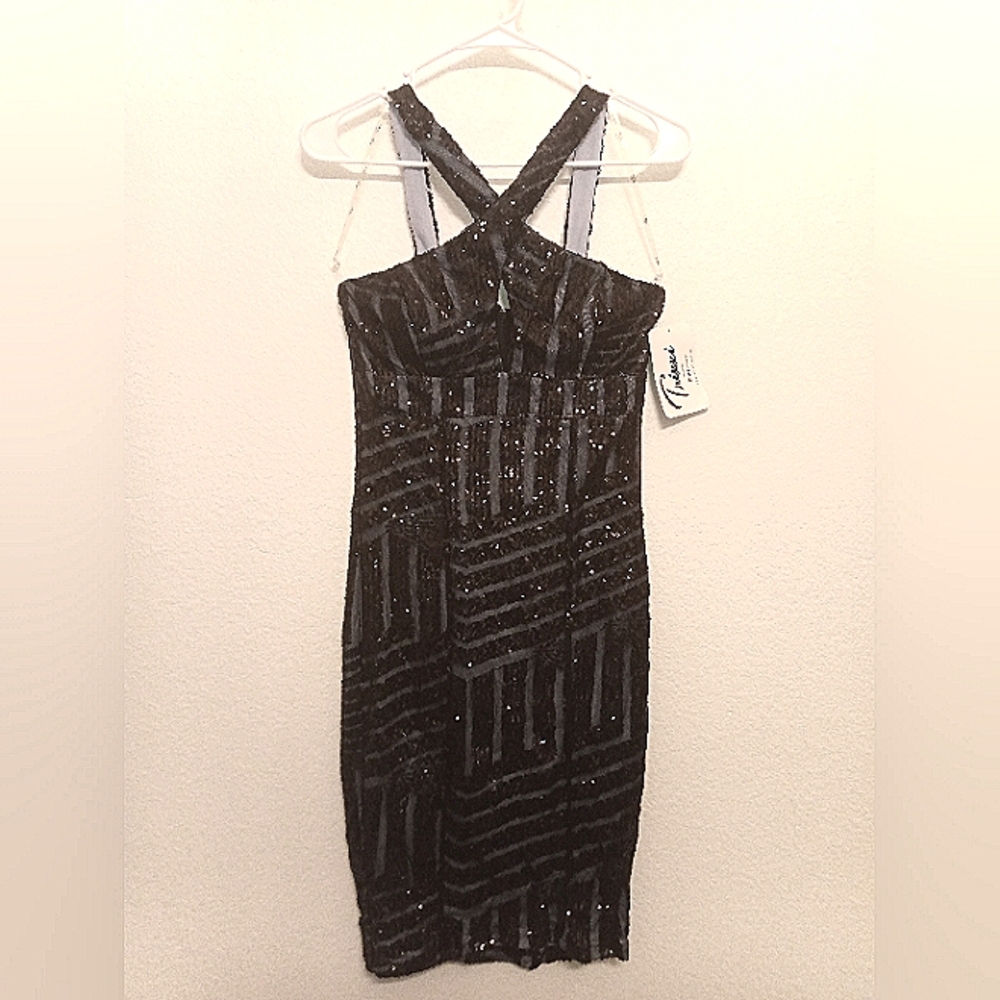 NWT Trixxi Black Sequins Mini Dress Size 5 Juniors